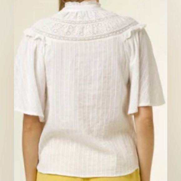 BNWT FRNCH Aude Top - Blanc - Picture 3 of 4